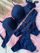 π Pack of 4 Royal Elegance β Full Lace Bra & Panty Set π