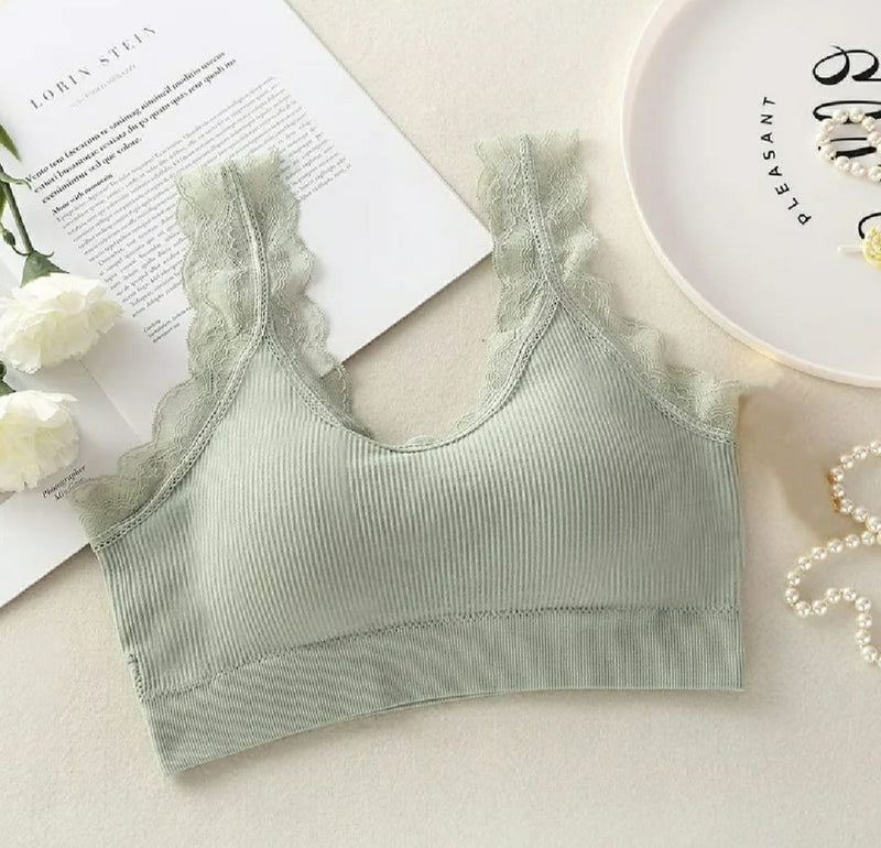 50% OFF SALE LIVE NOW | PACK OF 2 IMPORTED FANCY LACE NON WIRED PUSHUP BRA